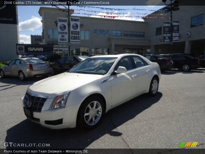 White Diamond Tri-Coat / Cashmere/Cocoa 2008 Cadillac CTS Sedan