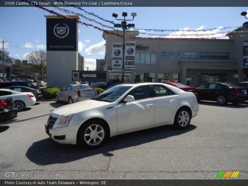 White Diamond Tri-Coat / Cashmere/Cocoa 2008 Cadillac CTS Sedan