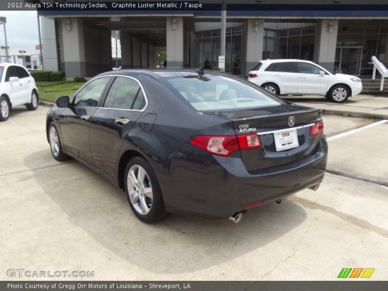 Graphite Luster Metallic / Taupe 2012 Acura TSX Technology Sedan