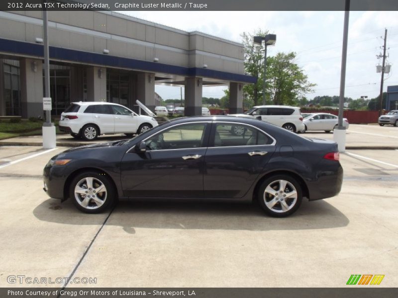 Graphite Luster Metallic / Taupe 2012 Acura TSX Technology Sedan