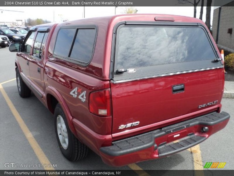 Dark Cherry Red Metallic / Graphite 2004 Chevrolet S10 LS Crew Cab 4x4