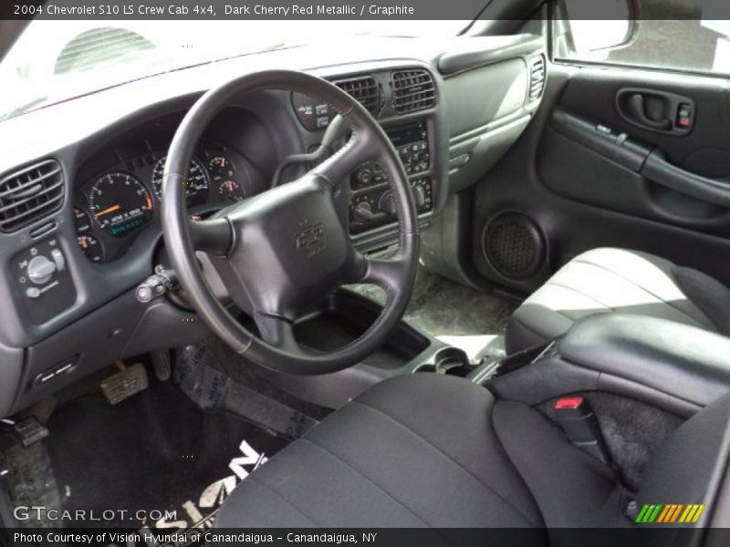 Dark Cherry Red Metallic / Graphite 2004 Chevrolet S10 LS Crew Cab 4x4