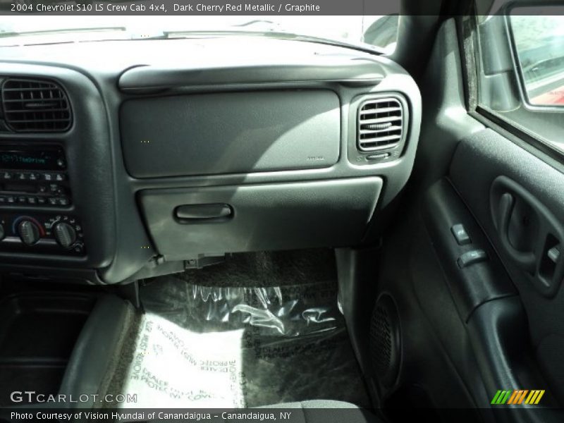 Dark Cherry Red Metallic / Graphite 2004 Chevrolet S10 LS Crew Cab 4x4