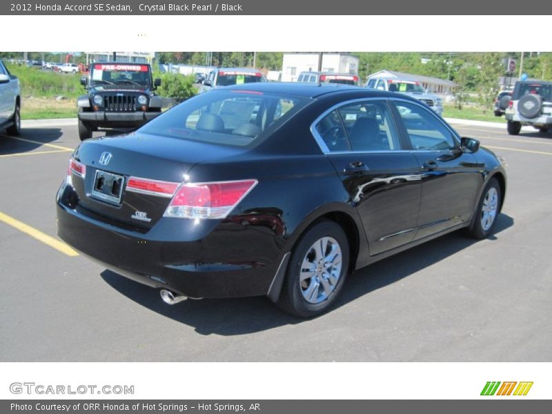 Crystal Black Pearl / Black 2012 Honda Accord SE Sedan