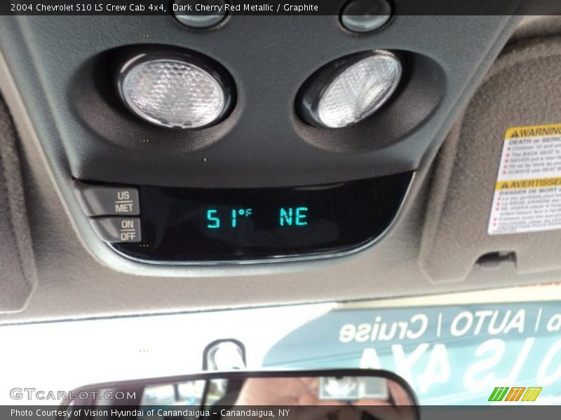 Dark Cherry Red Metallic / Graphite 2004 Chevrolet S10 LS Crew Cab 4x4