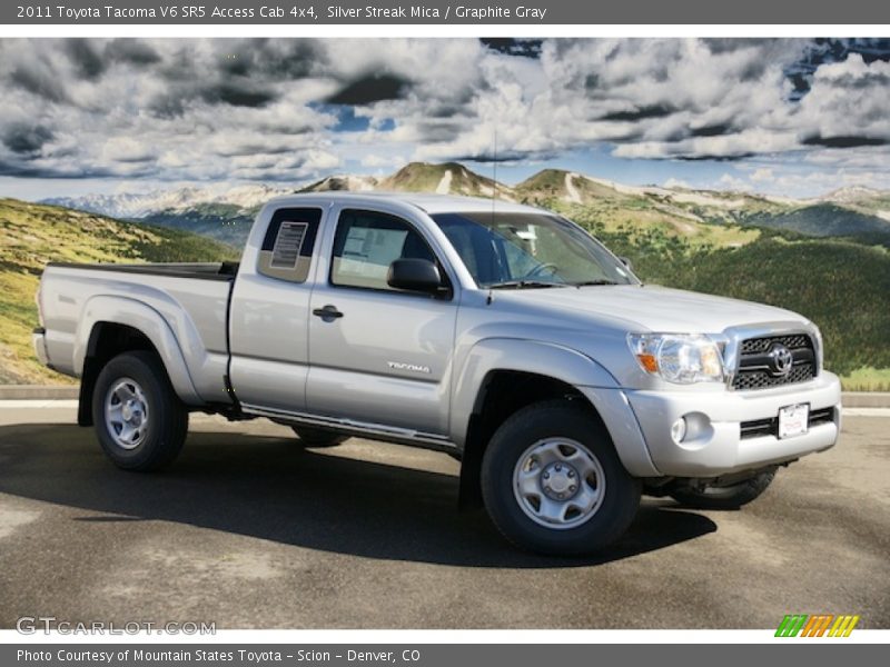 Silver Streak Mica / Graphite Gray 2011 Toyota Tacoma V6 SR5 Access Cab 4x4