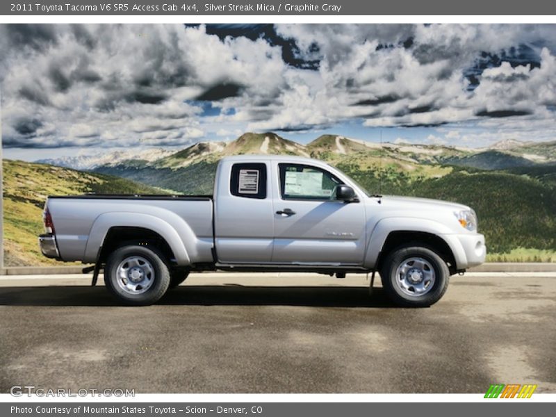 Silver Streak Mica / Graphite Gray 2011 Toyota Tacoma V6 SR5 Access Cab 4x4