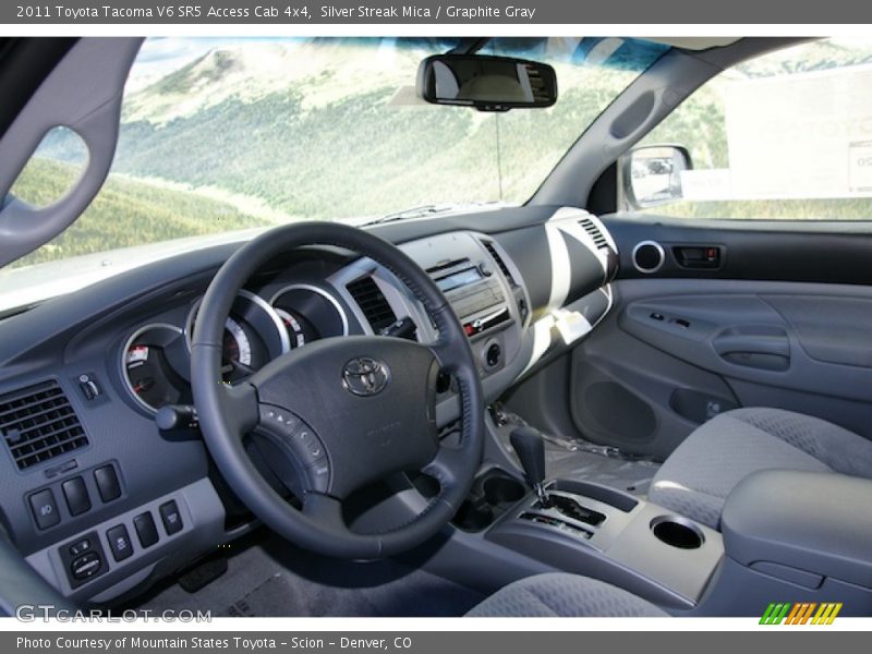 Silver Streak Mica / Graphite Gray 2011 Toyota Tacoma V6 SR5 Access Cab 4x4