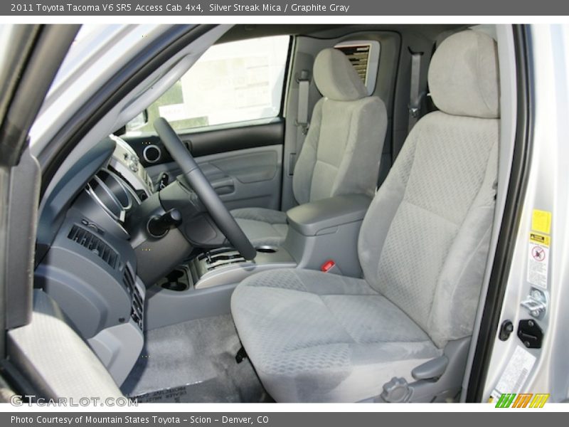 Silver Streak Mica / Graphite Gray 2011 Toyota Tacoma V6 SR5 Access Cab 4x4