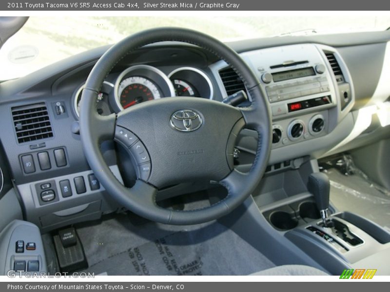 Silver Streak Mica / Graphite Gray 2011 Toyota Tacoma V6 SR5 Access Cab 4x4