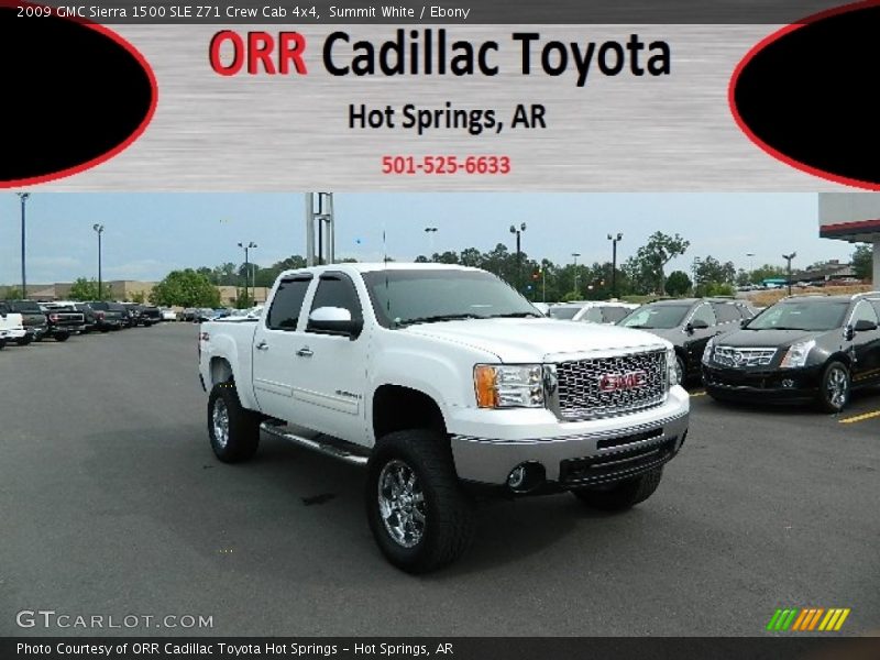 Summit White / Ebony 2009 GMC Sierra 1500 SLE Z71 Crew Cab 4x4