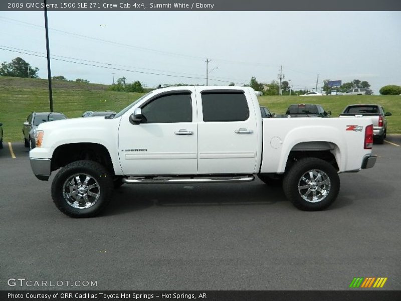 Summit White / Ebony 2009 GMC Sierra 1500 SLE Z71 Crew Cab 4x4