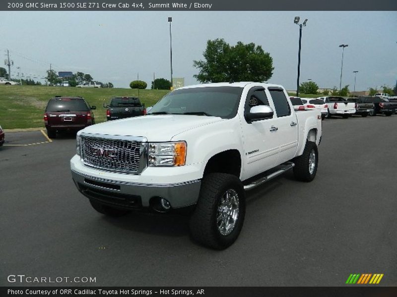 Summit White / Ebony 2009 GMC Sierra 1500 SLE Z71 Crew Cab 4x4