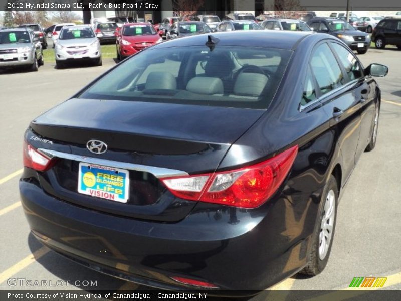 Pacific Blue Pearl / Gray 2012 Hyundai Sonata GLS