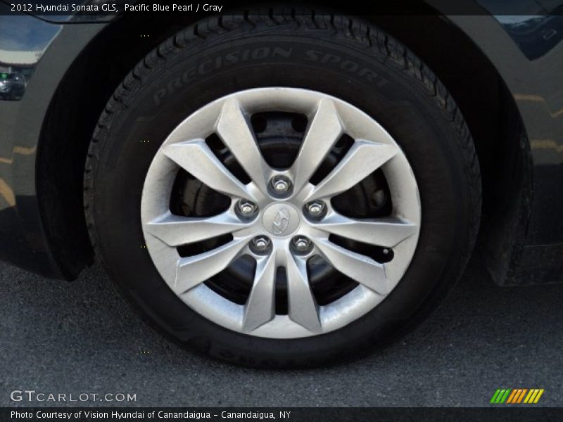 Pacific Blue Pearl / Gray 2012 Hyundai Sonata GLS