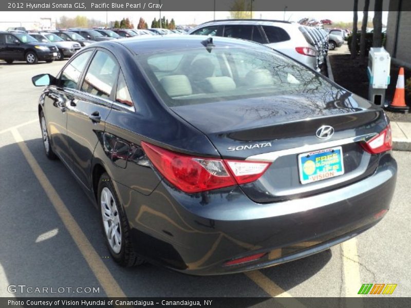 Pacific Blue Pearl / Gray 2012 Hyundai Sonata GLS