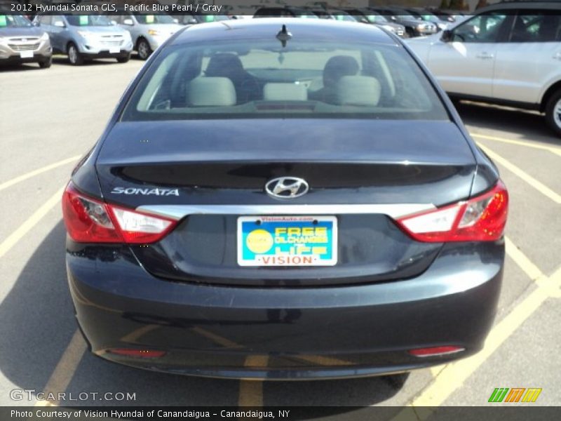 Pacific Blue Pearl / Gray 2012 Hyundai Sonata GLS