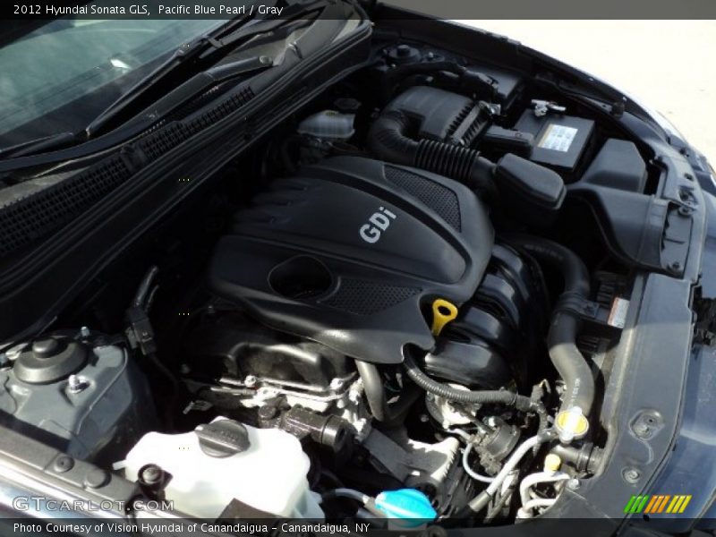 Pacific Blue Pearl / Gray 2012 Hyundai Sonata GLS