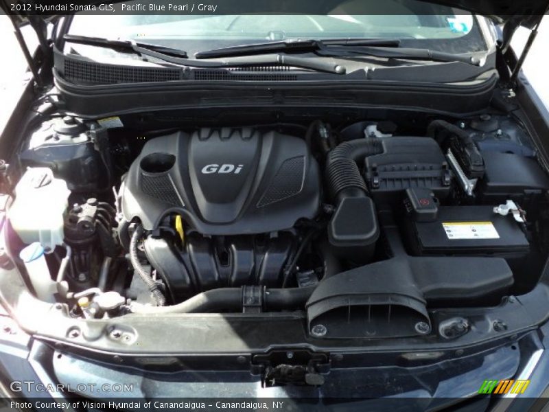 Pacific Blue Pearl / Gray 2012 Hyundai Sonata GLS