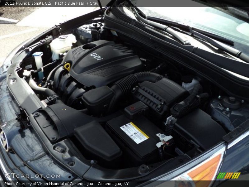 Pacific Blue Pearl / Gray 2012 Hyundai Sonata GLS