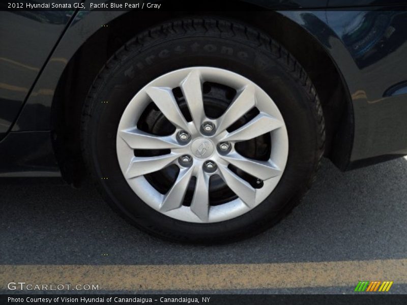 Pacific Blue Pearl / Gray 2012 Hyundai Sonata GLS