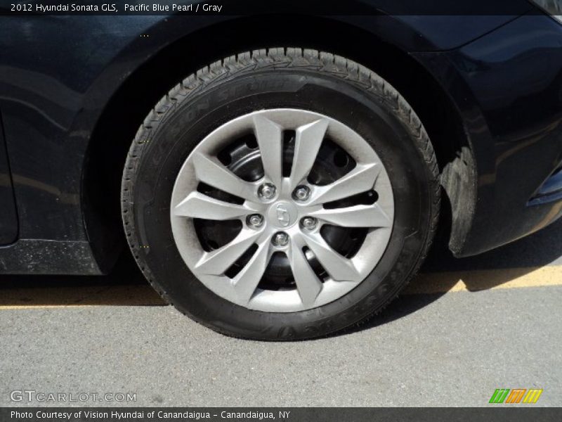 Pacific Blue Pearl / Gray 2012 Hyundai Sonata GLS