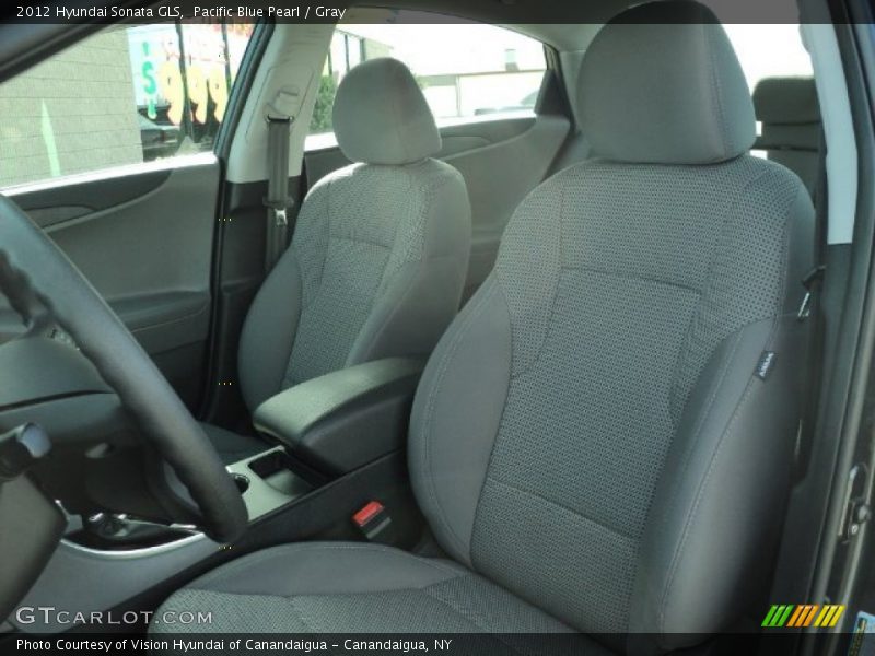 Pacific Blue Pearl / Gray 2012 Hyundai Sonata GLS