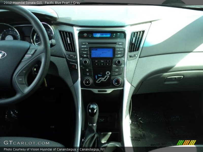 Pacific Blue Pearl / Gray 2012 Hyundai Sonata GLS