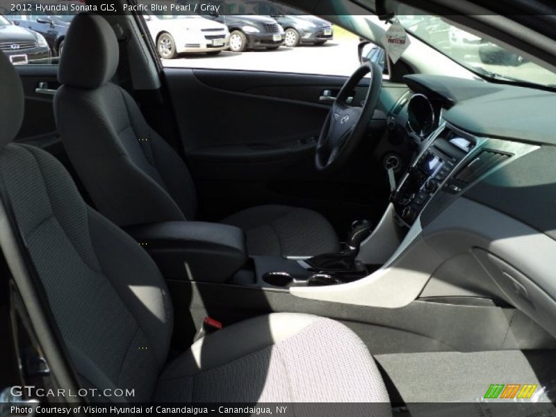 Pacific Blue Pearl / Gray 2012 Hyundai Sonata GLS