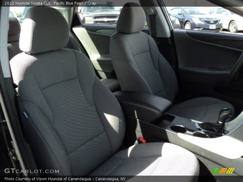Pacific Blue Pearl / Gray 2012 Hyundai Sonata GLS