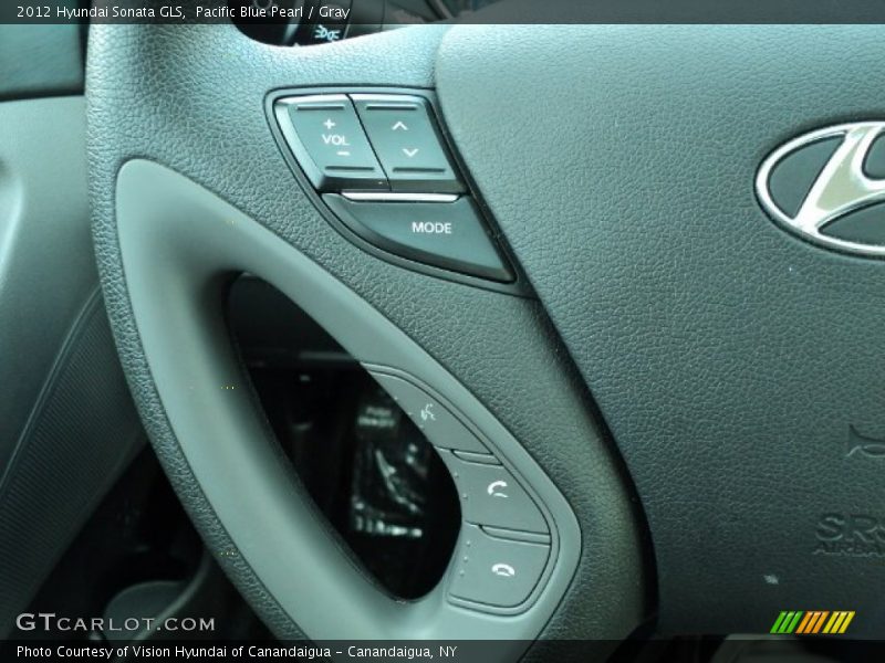 Pacific Blue Pearl / Gray 2012 Hyundai Sonata GLS