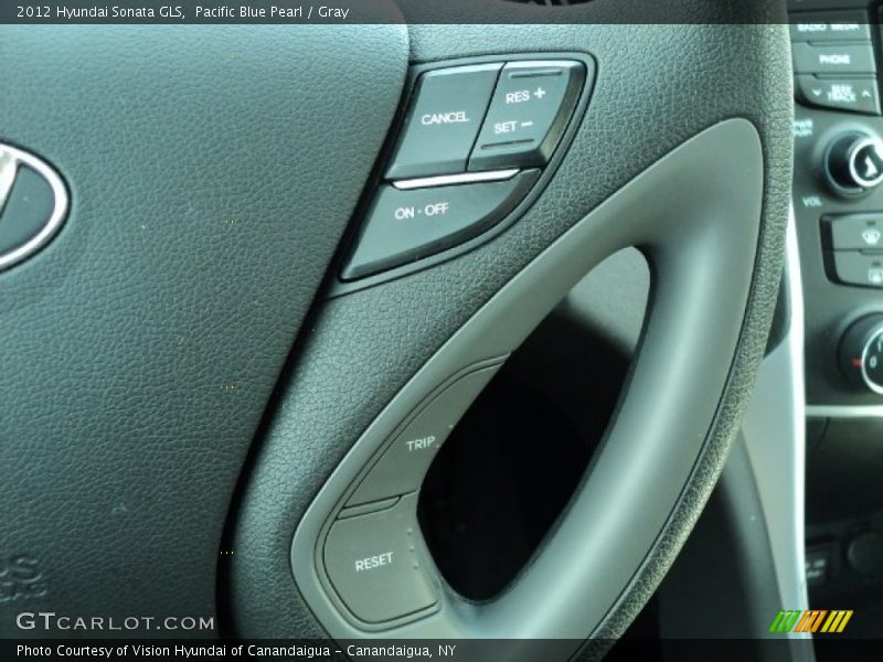 Pacific Blue Pearl / Gray 2012 Hyundai Sonata GLS