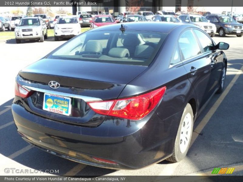 Pacific Blue Pearl / Black 2012 Hyundai Sonata GLS