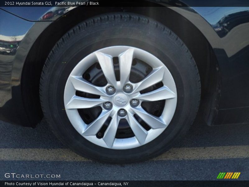 Pacific Blue Pearl / Black 2012 Hyundai Sonata GLS