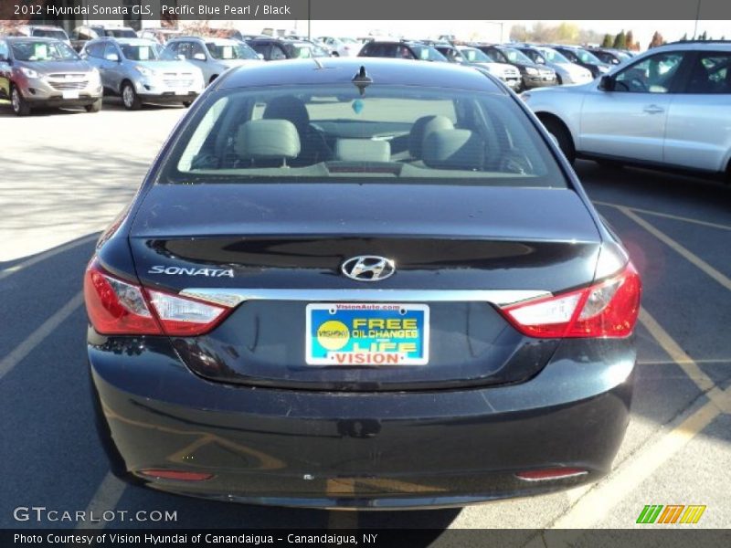 Pacific Blue Pearl / Black 2012 Hyundai Sonata GLS