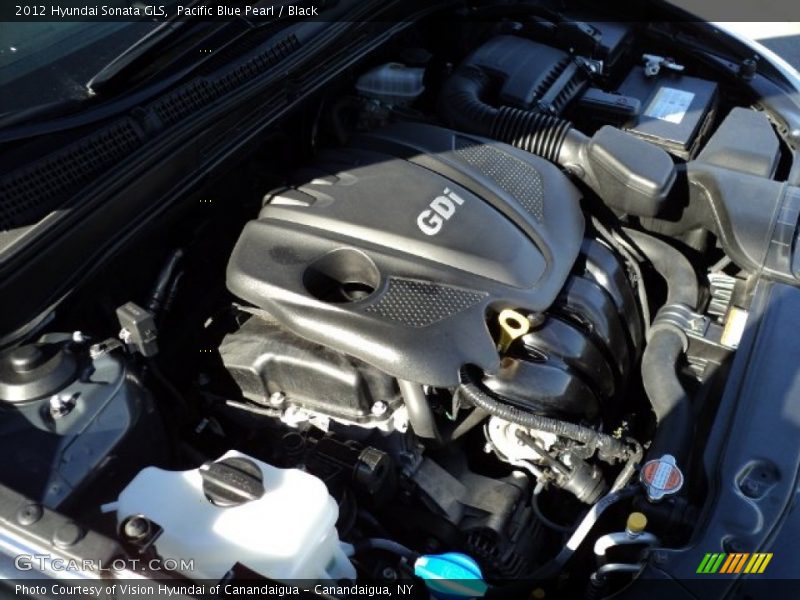 Pacific Blue Pearl / Black 2012 Hyundai Sonata GLS