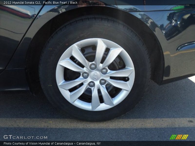 Pacific Blue Pearl / Black 2012 Hyundai Sonata GLS