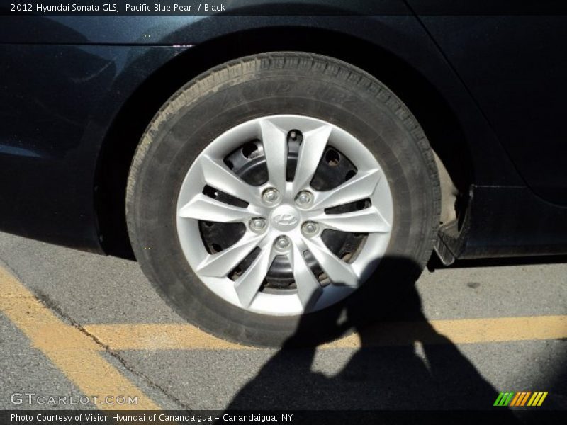 Pacific Blue Pearl / Black 2012 Hyundai Sonata GLS