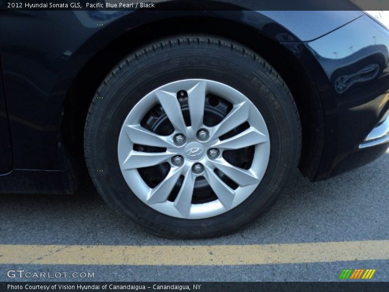 Pacific Blue Pearl / Black 2012 Hyundai Sonata GLS