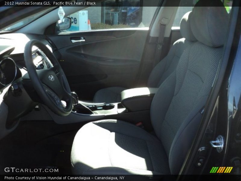 Pacific Blue Pearl / Black 2012 Hyundai Sonata GLS