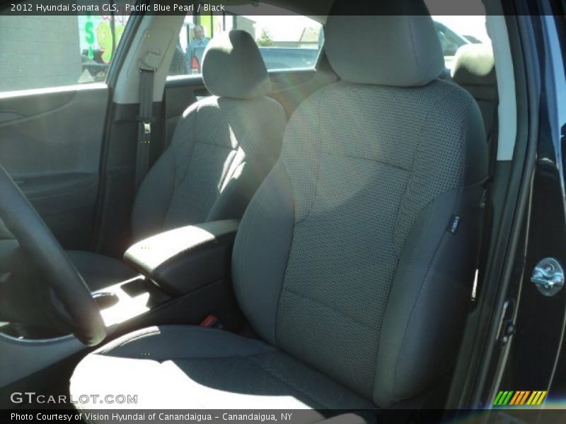 Pacific Blue Pearl / Black 2012 Hyundai Sonata GLS