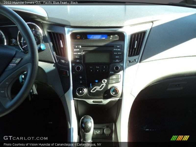 Pacific Blue Pearl / Black 2012 Hyundai Sonata GLS