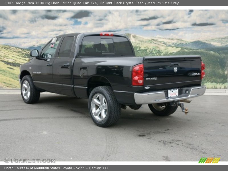 Brilliant Black Crystal Pearl / Medium Slate Gray 2007 Dodge Ram 1500 Big Horn Edition Quad Cab 4x4