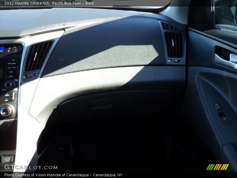Pacific Blue Pearl / Black 2012 Hyundai Sonata GLS