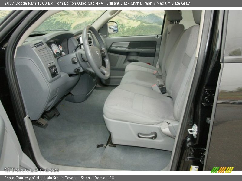 Brilliant Black Crystal Pearl / Medium Slate Gray 2007 Dodge Ram 1500 Big Horn Edition Quad Cab 4x4