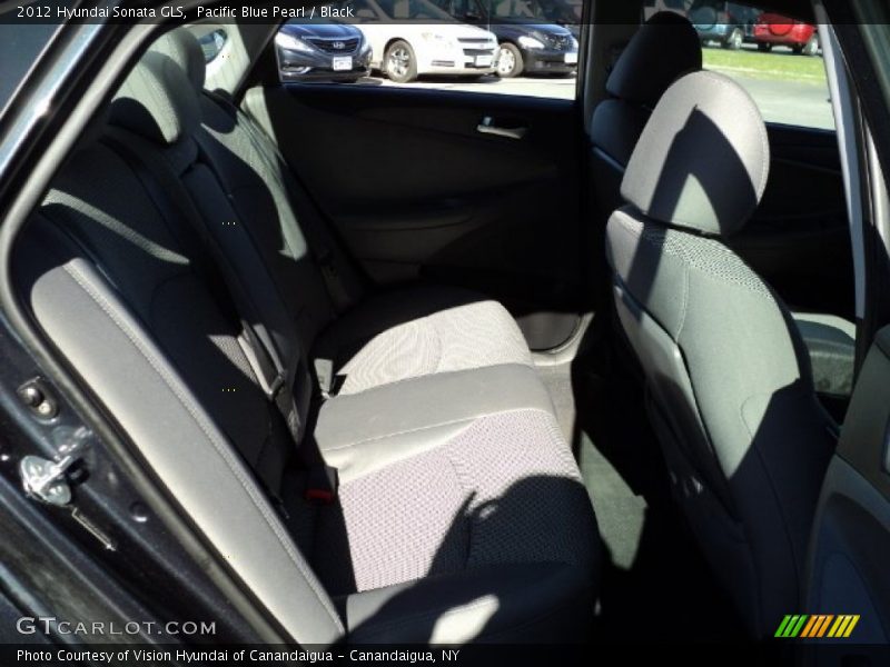 Pacific Blue Pearl / Black 2012 Hyundai Sonata GLS