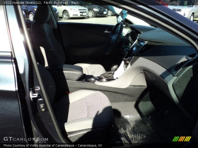 Pacific Blue Pearl / Black 2012 Hyundai Sonata GLS