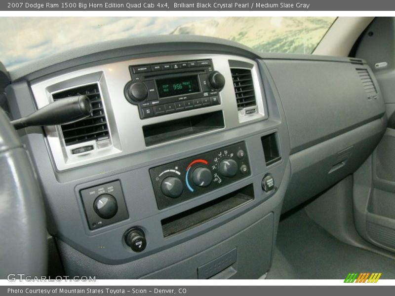 Brilliant Black Crystal Pearl / Medium Slate Gray 2007 Dodge Ram 1500 Big Horn Edition Quad Cab 4x4