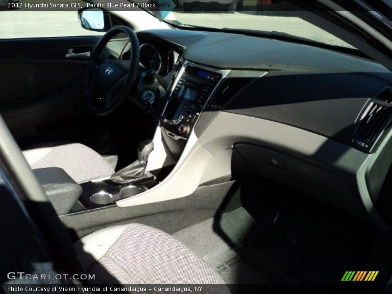 Pacific Blue Pearl / Black 2012 Hyundai Sonata GLS
