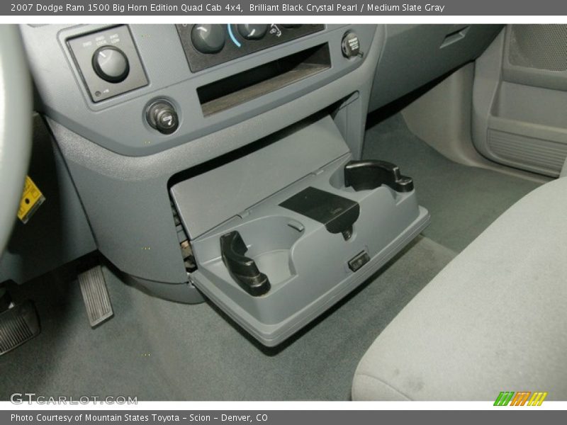 Brilliant Black Crystal Pearl / Medium Slate Gray 2007 Dodge Ram 1500 Big Horn Edition Quad Cab 4x4